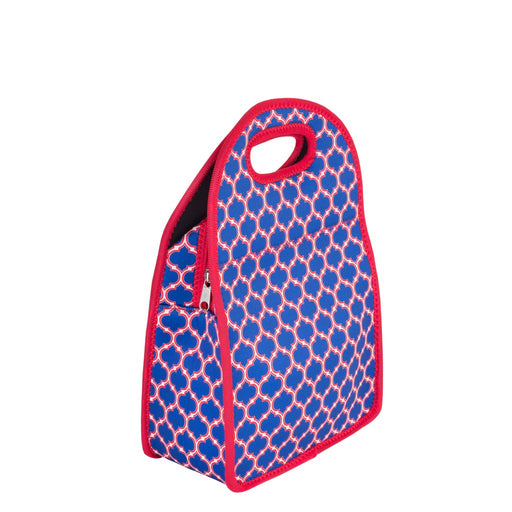 Neoprene Lunch Tote - Blue & Red