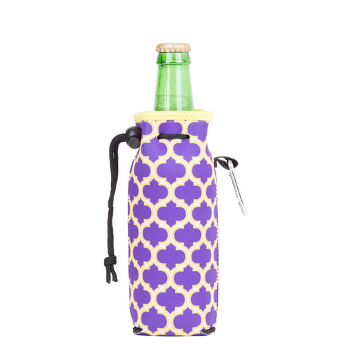 Neoprene Water Bottle Cooler - Purple & Yellow