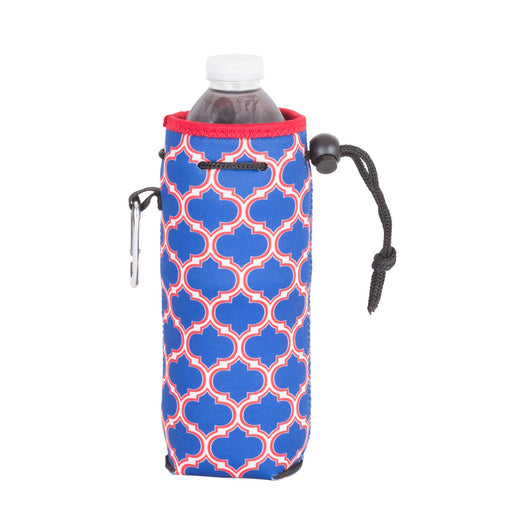 Neoprene Bottle Cooler with Carabiner - Red & Blue