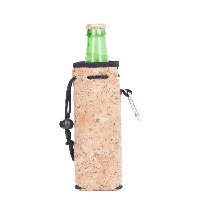 Neoprene Bottle Cooler with Carabiner - Cork