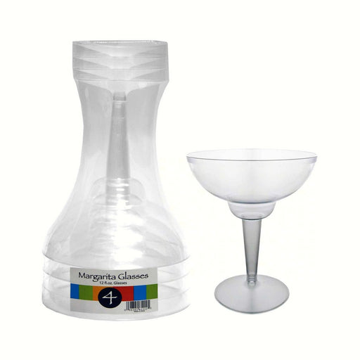 2 pc 12 oz Margarita Glasses Clear 4 ct