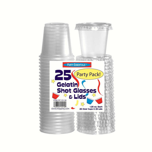 1.25 oz Shot Glasses & Lids. Clear 25 ct