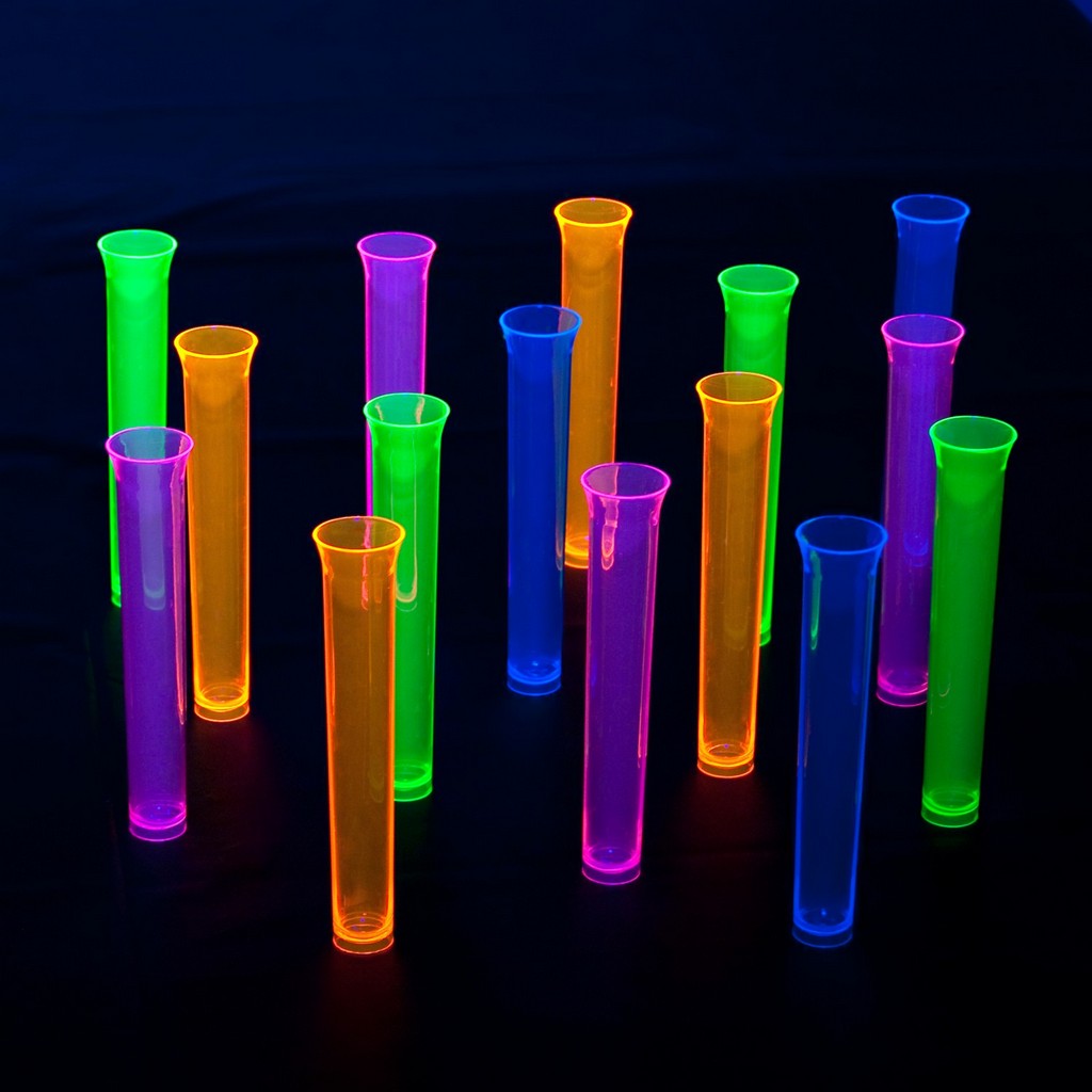1.5 oz Tube Shots Assorted Neon 15 ct Boxes