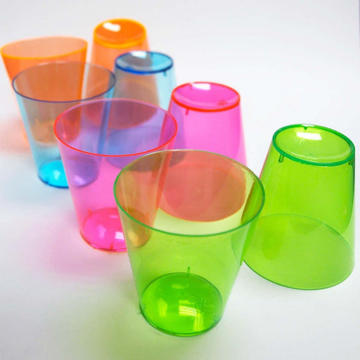 2 oz Shot Glasses. Assorted Neon, 40 ct