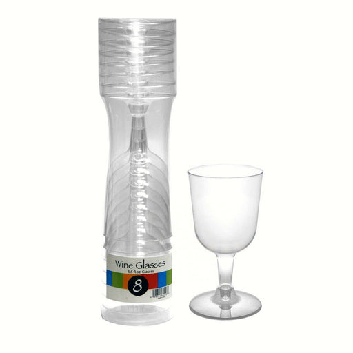 2 pc 5.5 oz Wine Glasses  Clear 8 ct