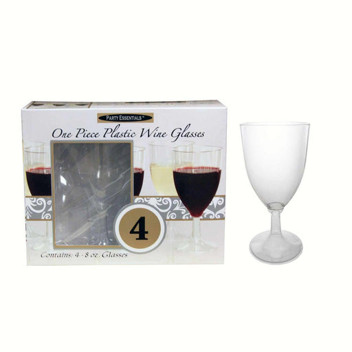 1 pc 8 oz Wine Glasses Box Set Clear 4 ct