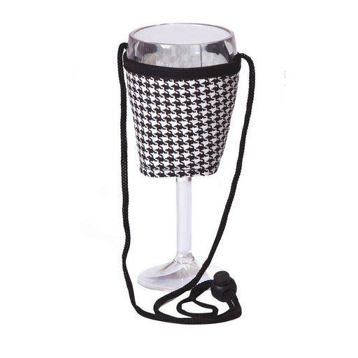Wine Glass Lanyard - Houndstooth