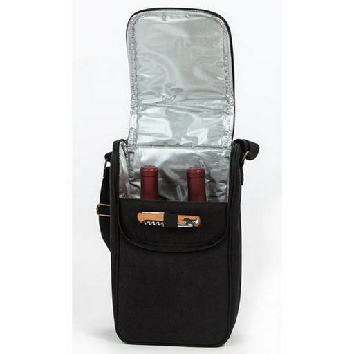 BYOB Double Bottle Wine Bag -Black