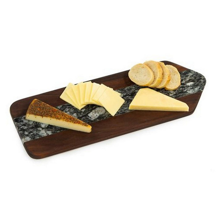 Tegan Marble Serving Board - White and Black