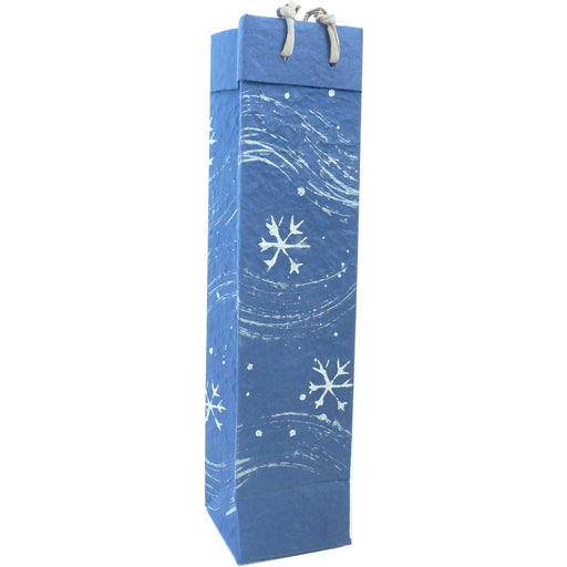 Holiday OB1 Flurries - Handmade Paper Olive Oil Bottle Bags - Must order in 6's