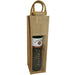 Jute Olive Oil Bottle Bag - Natural with Window