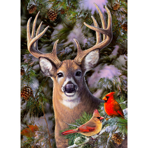 One Deer Two Cardinals 500 pc puzzle