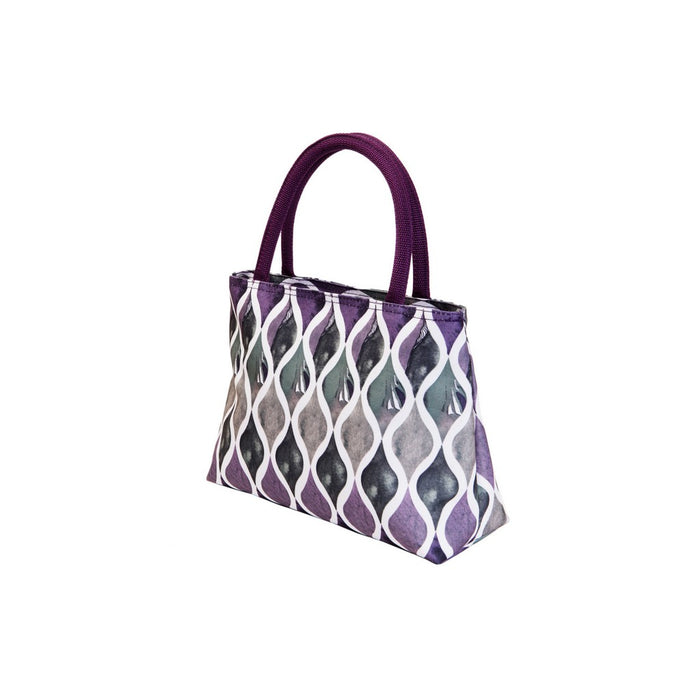 Insulated Lunch Tote - Purple Waves