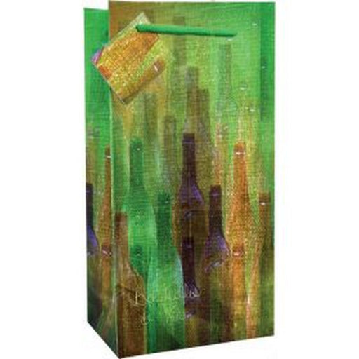 Printed Paper Double Wine Bag - Bottles