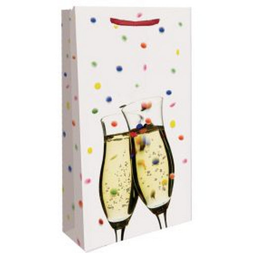 Printed Paper Double Wine Bag - Confetti