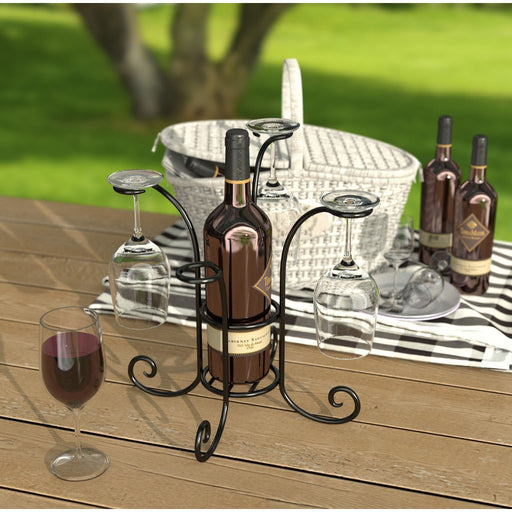 Wine & Bottle Glasses Caddy