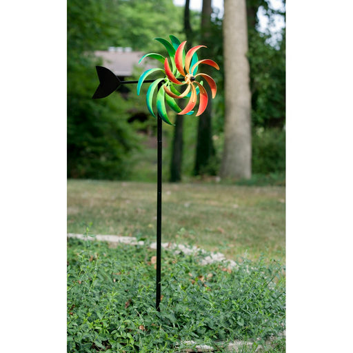 51 inch Multi-Colored Kinetic Art Windmill