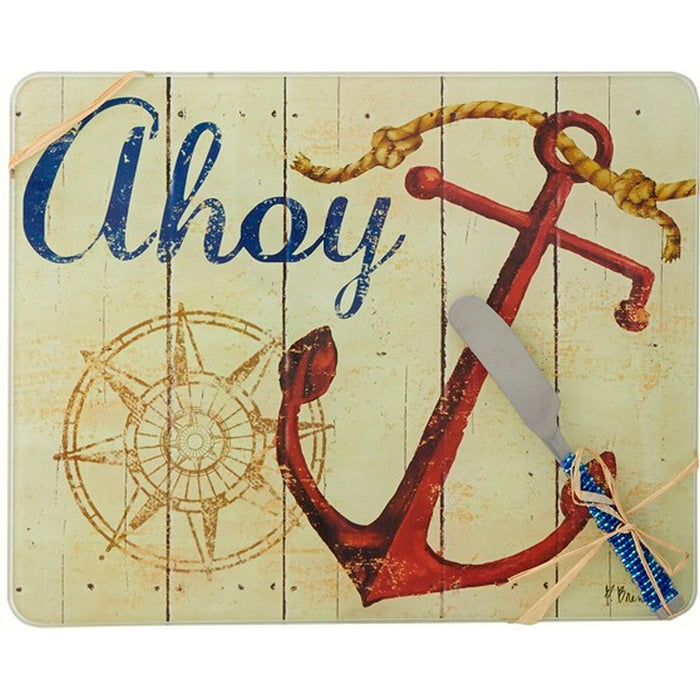 Cheese Board - Ahoy withSpreader - 10x8 Inches - TBD