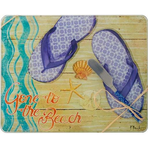 Cheese Board - Gone to the Beach withSpreader - 10x8 Inches - TBD