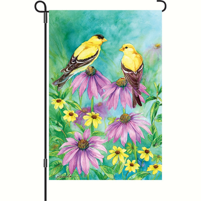 Summer Goldfinches Garden Flag