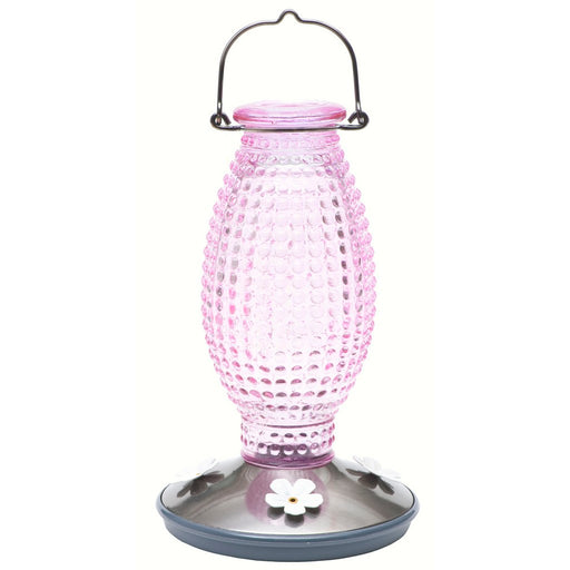 Cranberry Hobnail Hummingbird Feeder (must order in 2's)