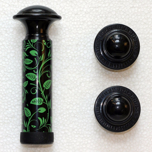 Vacuum Pump with2 Stoppers Floral Pattern Green/Black