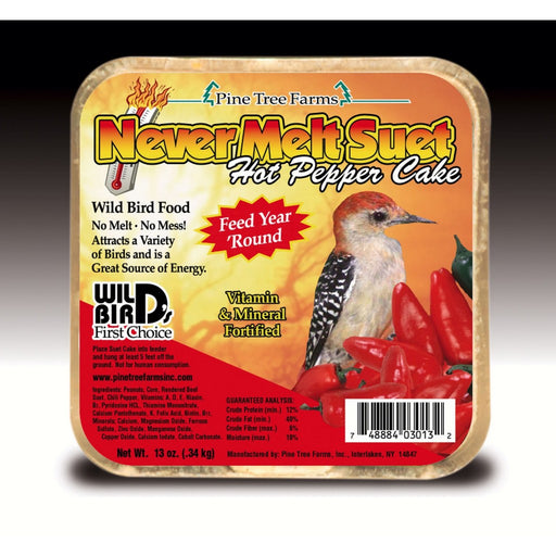 Never Melt Suet Hot Pepper 12 oz Must order in 12's