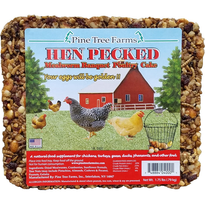 Hen Pecked Mealworm Poultry Cake 1.75 lb