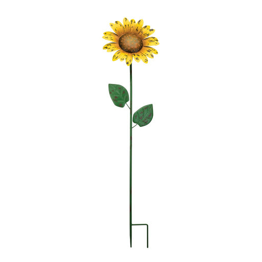 36 inch Rustic Flower Stake - Sunflower