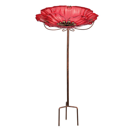 Birdbath/Feeder Stake - Poppy
