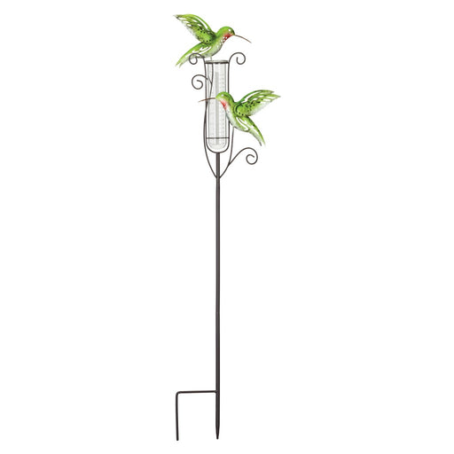 Hummingbird Rain Gauge Garden Stake