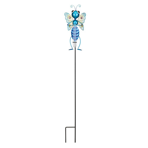 Butterfly Blue Rain Gauge Stake