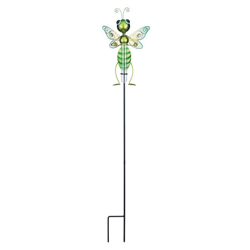 Dragonfly Green Rain Gauge Stake