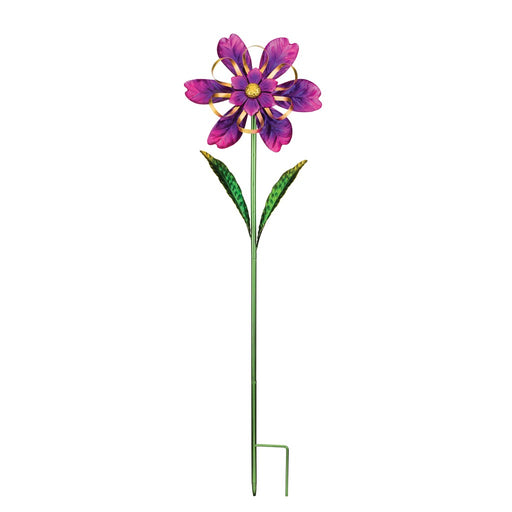 Purple Flower Spinner Stake