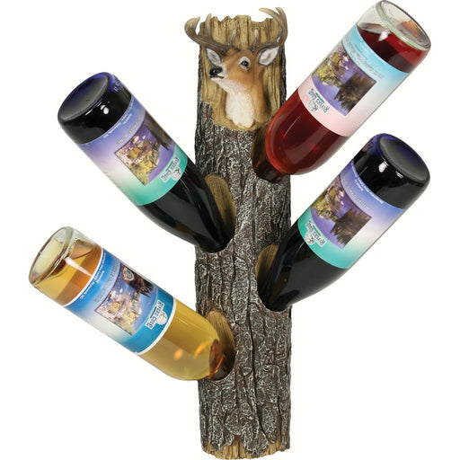 Deer 4 Wine Bottle Holder Wall Mount