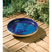Mini Glazed Bird Bath Blue