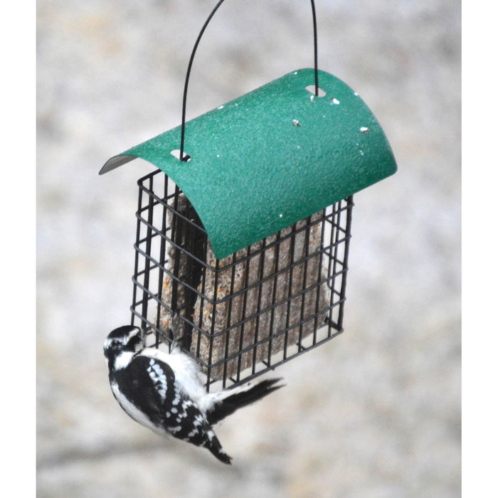 Deluxe Double Suet Cage w/Green Metal Roof
