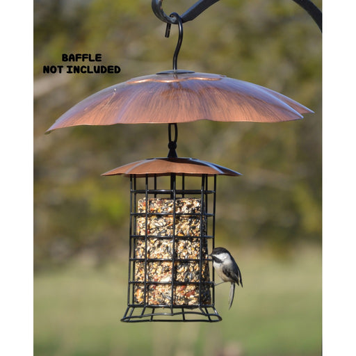 Copper Roof Suet Log Feeder