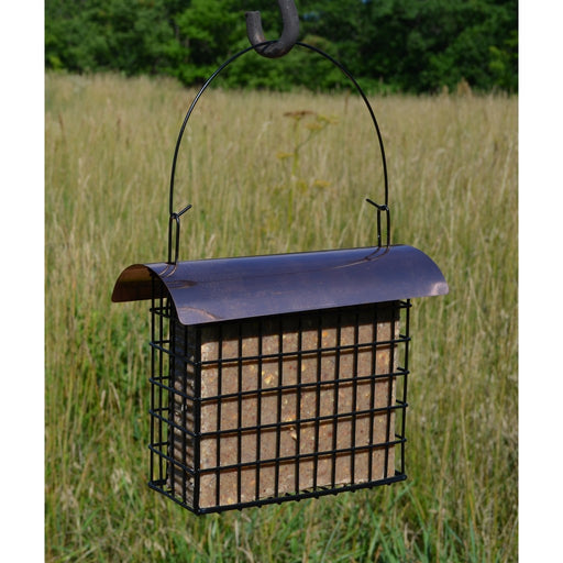 Large Cake Suet Cage w/Copper Top