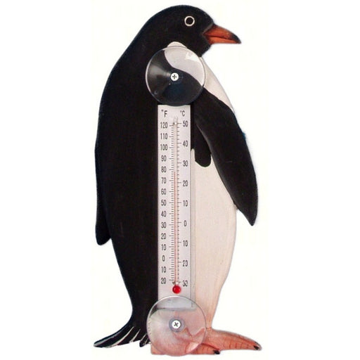 Penguin in Profile Small Window Thermometer