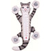 Climbing Grey Tabby Cat Small Window Thermometer