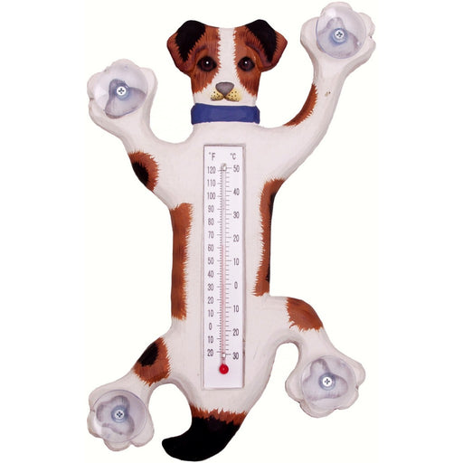 Climbing Jack Russell Small Window Thermometer