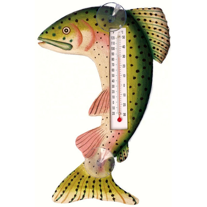 Leaping Trout Small Window Thermometer