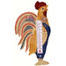 Country Rooster Small Window Thermometer