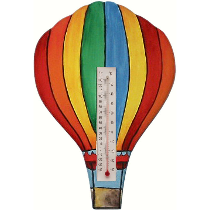 Hot Air Balloon with Vertical Stripes Small Window Thermometer