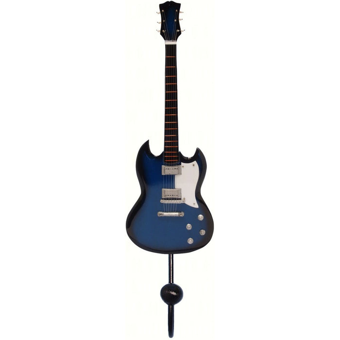 Blue & Black Standard Plain Guitar Single Wallhook