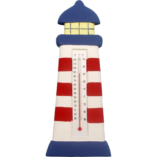Thermometer Lighthouse Red and White Stripe