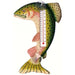 Leaping Trout Large Window Thermometer