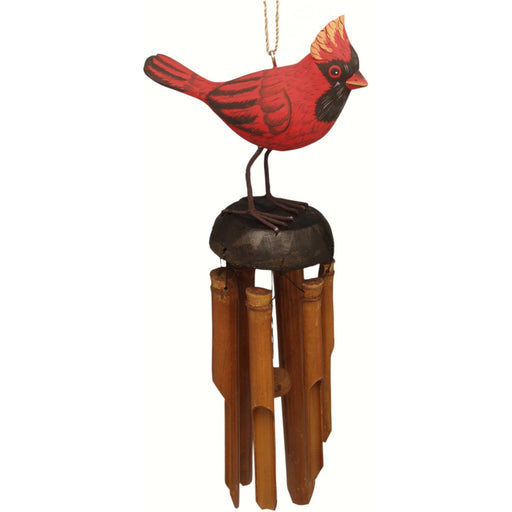 Cardinal Bamboo Wind Chime