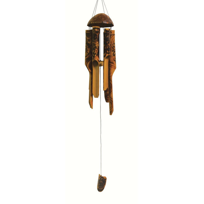 Flower Burnt Simple Bamboo Chime